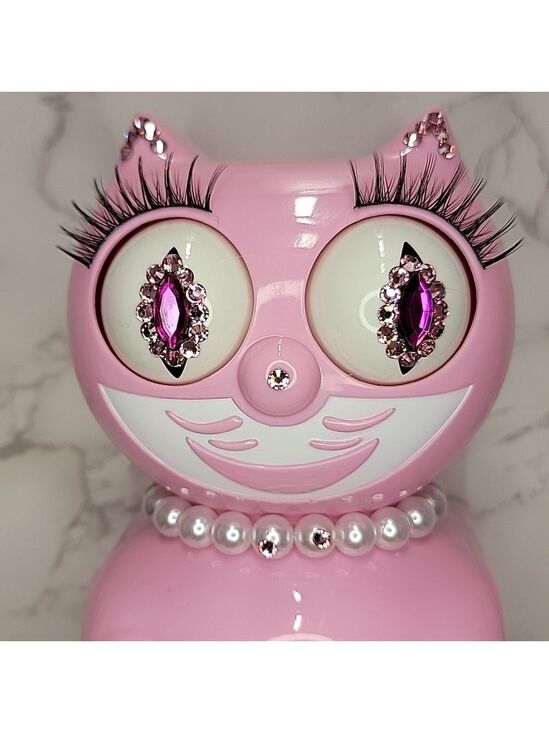 Kit-Cat Klock Other - Jeweled Pink Satin Lady Kit-Cat Klock clock SUPER RARE